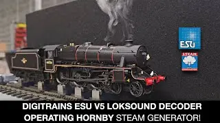 Digitrains ESU Sound Decoder Controlling Hornby Black 5 Smoke Generator.