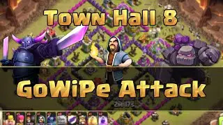 Clash of Clans - TH8 GoWiPe Clan Wars Attack Strategy