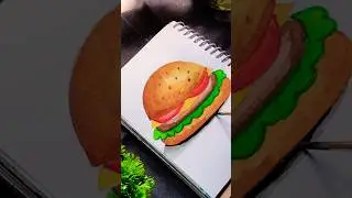 easy burger drawing #art #artwork#food #shots