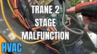 Двухступенчатый тепловой насос TRANE вышел из строя.