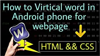 How to make vertical text using HTML && CSS || Mrdarktutorial || 2019 || #html2