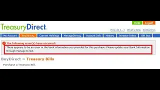 Attempting to Buy T-Bill on TreasuryDirect While Bank on Hold