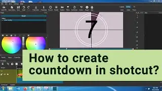 How to create a countdown in video using shotcut video editor?