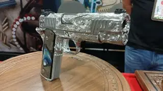GOT MONEY? Want Custom 1911 GUN ART? KRC KINGS RIVER CUSTOM Beautiful Bling John Moses Brownings!
