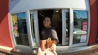 Wendy's Drive-Thru, Sausage & Egg Croissant Meal, Side of Gravy, Maricopa, Arizona, 7 March 2022 NGH