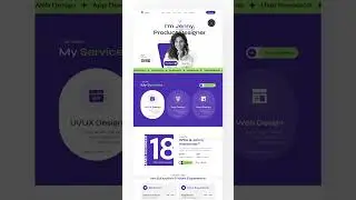 Personal Portfolio Website Figma Design | Portfolio Website UI Design | Web Design | Website UIUX