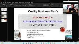 How to write a PLUMBING COMPANY Business Plan by Paul Borosky, MBA. &ndash; Company Description.