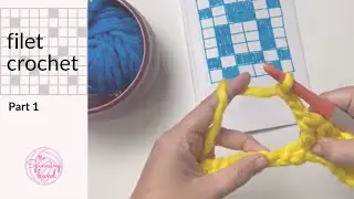 Filet crochet tutorial | How to read a crochet chart when the 1st square is open | The Spinning Hand