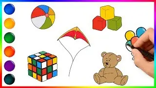 Toys coloring and drawing Learn Colors for all ages | ColorArto
