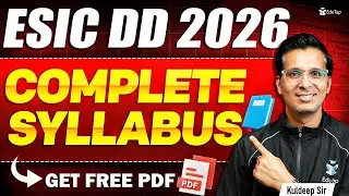 UPSC ESIC Deputy Director Syllabus 2026 | ESIC DD Complete Syllabus PDF