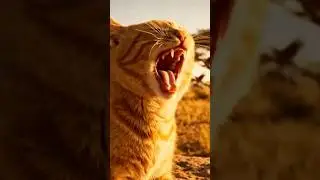 Watch full version about the wild savannah cat here☝️ #catshort #catstory #catadventure #cutecat