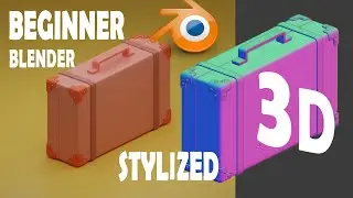Blender Beginner Modeling Tutorial Making a Stylized Trunk Suit Case In Blender 3.0 Full Tutorial