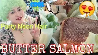 BUTTERED SALMON STEAK, FRESH BROCCOLI, VEGETABLE SOUP MUKBANG | TESU JAPAN TV