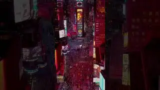 Drone Times Square, New York City