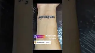 Flow with the Flow in Sanskrit. Tattoo done at Trouvaille Tattooz #coverupspecialist #shalimarbagh
