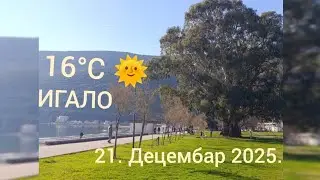 Прелијеп' децембарски дан 🌞 15°С 🌅 Игало 🍁 испод виле 🩵 21. 12. 2025. 👋