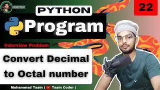 Recursive Function to Convert Decimal  to Octal in Python ❤️ | Python Programs 🔥| Day 22