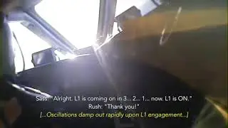First flight test of an L1 Adaptive Controller on Calspan's VSS Learjet aircraft
