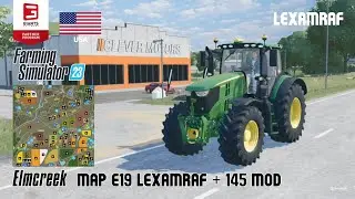 Farming Simulator 23 Mod +145 Vehicles Map E19 Elmcreek | Map tour | American Map | MEGA