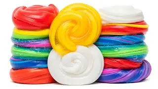 Satisfying ASMR  Rainbow Slime Swirls Compilation.