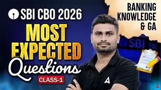 SBI CBO 2026 Banking Knowledge & GA | Class 1: Most Expected Questions | By Vaibhav Sir