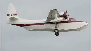 70 Year-old Grumman G-73 Mallard Startup, Takeoff & Landing at YYJ