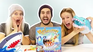 HAI ANGRIFF! HAI SCHNAPPEN EXTREM Challenge! Kaan vs Kathi vs Nina - Spiel mit mir Kinderspielzeug