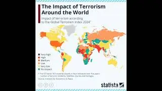 The impact of terrorism around the world! #map #terrorism #impact #world #peace #youtubeshorts