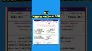 up nursing officer 2023#viral #latest