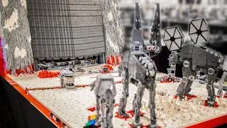The Battle of Crait in LEGO (4K Quality)