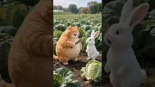 cat and Rabbit fight😂 #shorts #trending #funny #viral