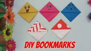DIY Bookmarks | Origami Bookmarks | DIY Cute Emoji Page Makers 📚🔖 | DIY Craft For School