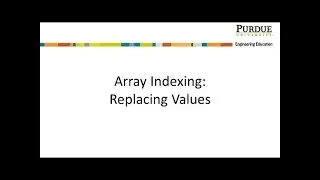 Array Indexing: Replacing Values