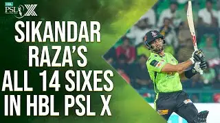 All 1️⃣4️⃣ Sixes By Sikandar Raza so Far | HBL PSL X | M2M1A