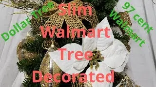 Decorate with Me.  Christmas Tree Dollar Tree and 97 cents Items