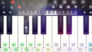 Dholi da dhore easy piano tutorial #music #shorts feed #viral video #trending