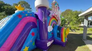 Unicorn Bounce house with slides