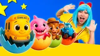 5 Nursery Rhymes in Surprise Eggs | TigiBoo Kids Songs