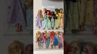 Fun doll storage idea! #momof2 #girlmom #barbiedoll #playroom #playroomorganization