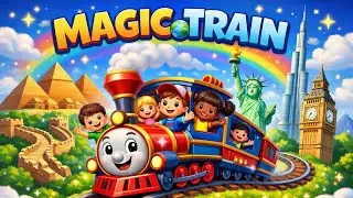 Magic Train &ndash; Around the World Song for Kids 🚂🌍 | Learn Famous Landmarks