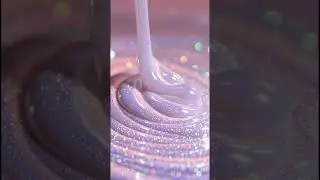 ✨ Lavender gloss, galaxy-level shimmer. #PastelAesthetic #GlossyVibes #satisfying  #VisualASMR