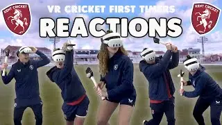 VR Cricket First Time Reactions | Kent County Cricket Club Players React to Virtual Reality Cricket