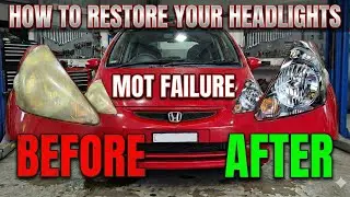How to Yellow to Crystal Clear 23 Year Old Honda jazz Headlights restored better than new tutorial 