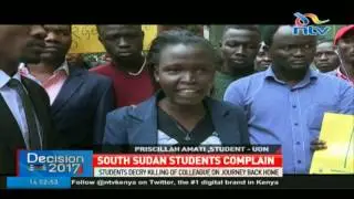 South Sudan students decry killing of colleague on journey back home
