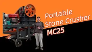River Pebbles crushed by MC25 portable stone crusher