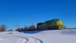 NS 121 with 1072 Illinois Terminal leading through Granite City IL 1-31-26