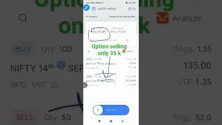 option selling low capital || option selling only 35 k #optionstrading #optionselling