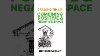 DRAWING USING POSITIVE & NEGATIVE SPACE. #stephentraversart #drawing #drawingtips