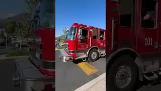 Monrovia fire rescue engine 101 leaving reported commercial fire