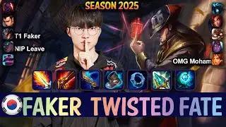 T1 Faker TWISTED FATE vs CORKI Mid - Patch 25.11 KR Ranked | lolrec